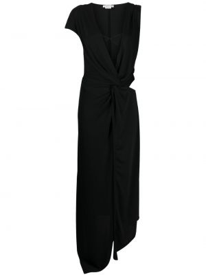 Asymetrické rozparkované šaty Alessandro Vigilante černé
