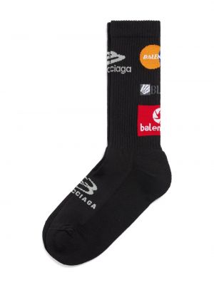 Ponožky s potiskem Balenciaga černé
