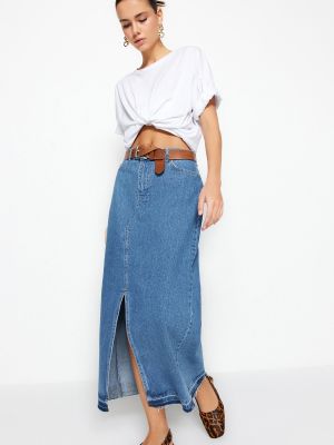 Długa spódnica Trendyol - niebieski