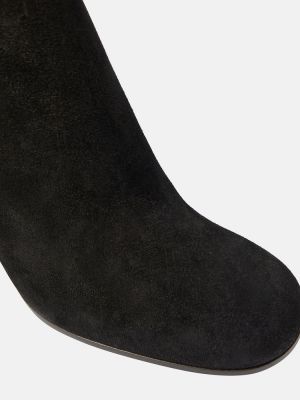 Gumene čizme od brušene kože Gianvito Rossi crna