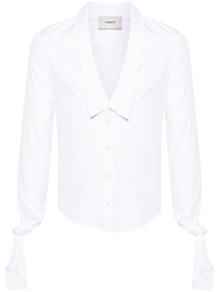 Μακρυμάνικο βαμβακερό πουκάμισο Coperni λευκό