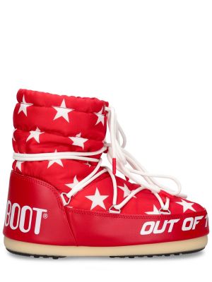 Kalosze w gwiazdy Moon Boot czerwone