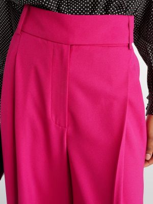 Παντελόνι με ψηλή μέση σε φαρδιά γραμμή Alexandre Vauthier ροζ