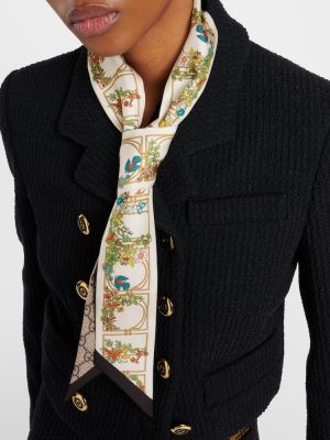Pañuelo de seda con estampado Gucci