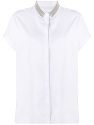 Риза с копчета Fabiana Filippi бяло