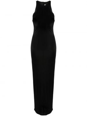 Večernja haljina bez rukava Saint Laurent crna