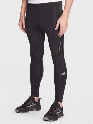 Černé přiléhavé sportovní kalhoty Adidas