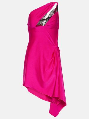 Ασύμμετρη φόρεμα Coperni ροζ