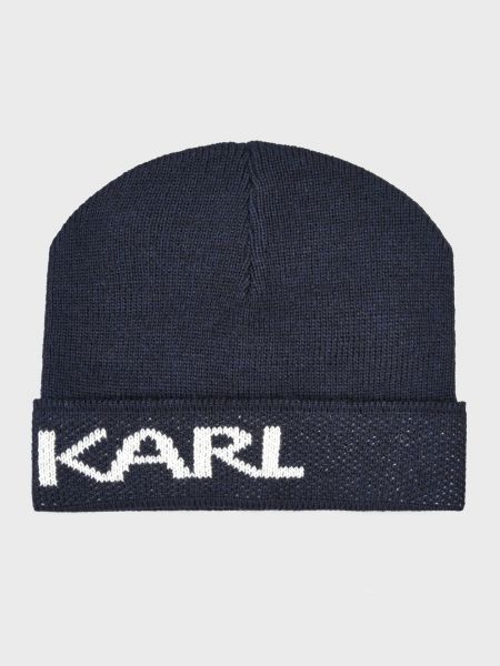 Синяя шапка Karl Lagerfeld