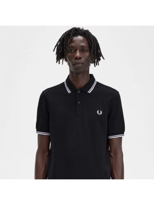 Camisa a rayas Fred Perry negro