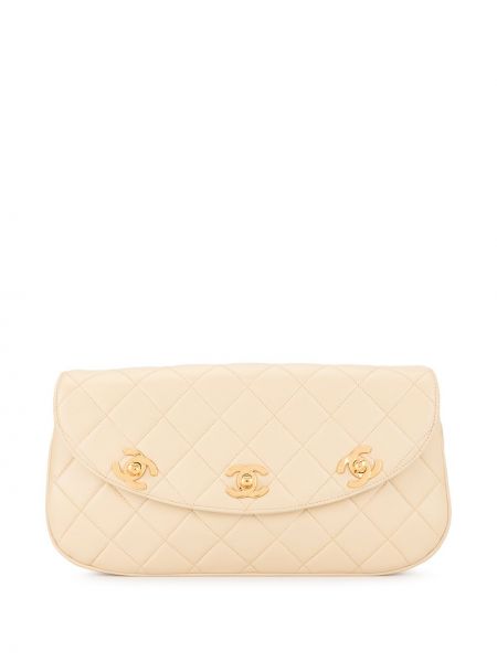 Gesteppte clutch Chanel Pre-owned beige