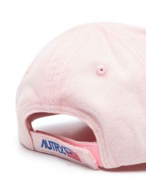 Čepice s výšivkou Autry růžový