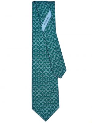 Копринена вратовръзка с принт Ferragamo
