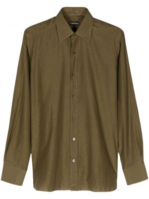 Hodvábna košeľa Tom Ford zelená