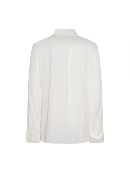 Daunen bluse mit geknöpfter mit button-down-kagen Sportmax weiß