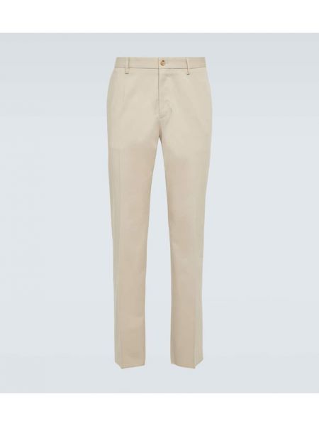 Pantalones chinos de algodón Dolce&gabbana beige