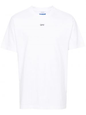 T-shirt aus baumwoll mit print Off-white weiß