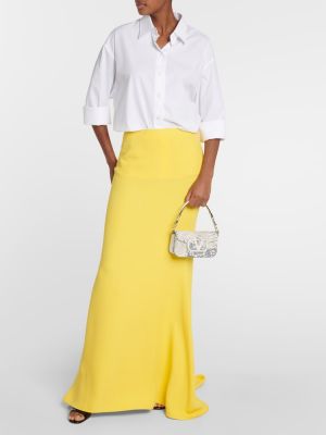 Hedvábné dlouhá sukně Valentino žluté