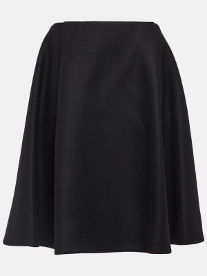 Mini falda de lana Khaite negro