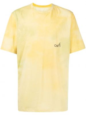 Raštuotas medvilninis marškinėliai Oamc geltona