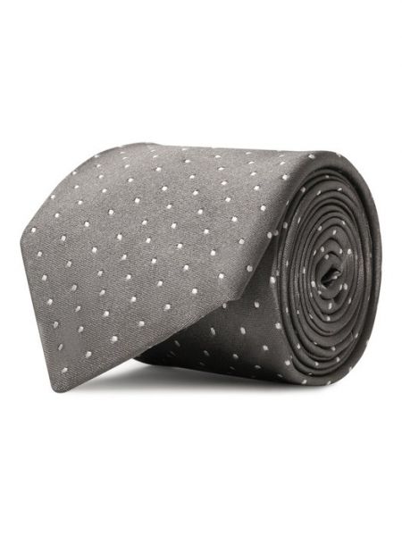Серый шелковый галстук Luigi Borrelli