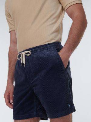 Bombažne kratke hlače Polo Ralph Lauren modra