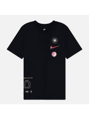 Черная футболка с принтом Nike