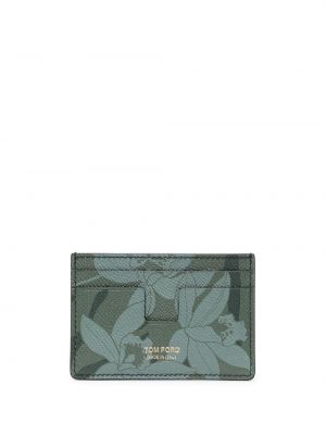 Usnjena denarnica s cvetličnim vzorcem s potiskom Tom Ford
