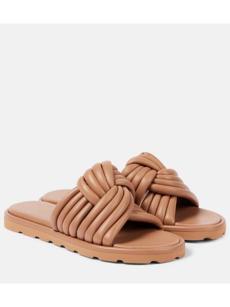 Sandalias de cuero Gianvito Rossi marrón