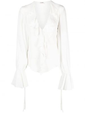 Блуза с волани Blugirl бяло