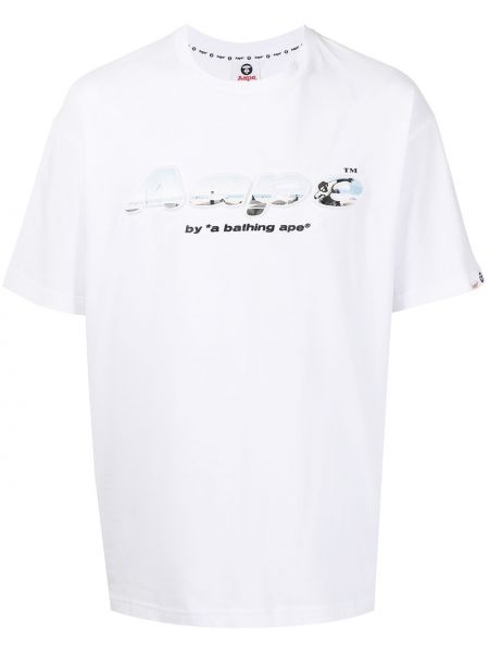 Camiseta con estampado Aape By *a Bathing Ape® blanco