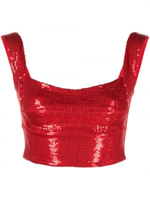 Crop top s flitry Atu Body Couture červený