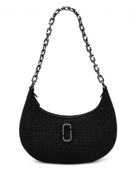 Мини сумочка со стразами Marc Jacobs черная