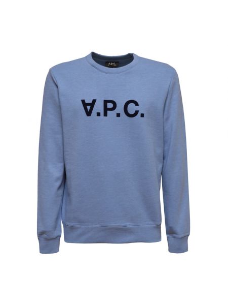 Sweatshirt mit rundhalsausschnitt A.p.c. blau