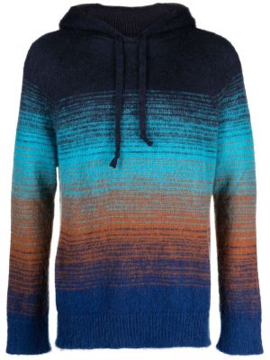 Strick hoodie mit farbverlauf Laneus blau