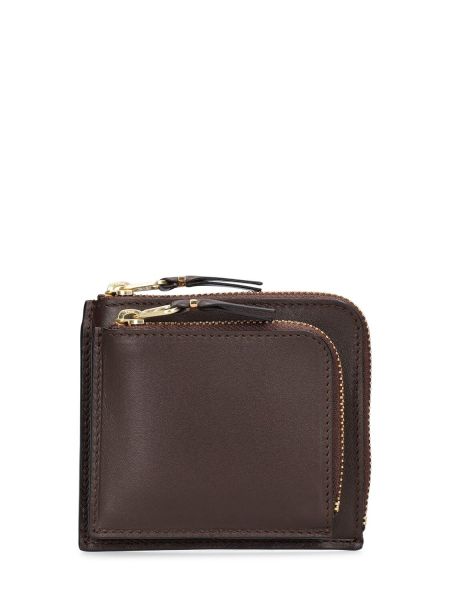 Peňaženka na zips s vreckami Comme Des Garçons Wallet hnedá