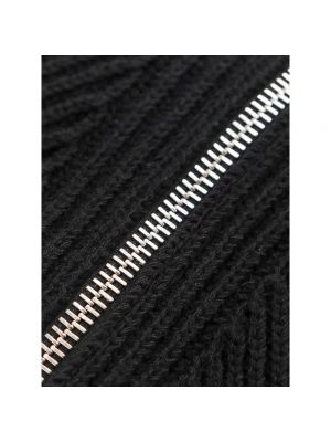 Jersey de lana con cremallera de tela jersey Burberry negro