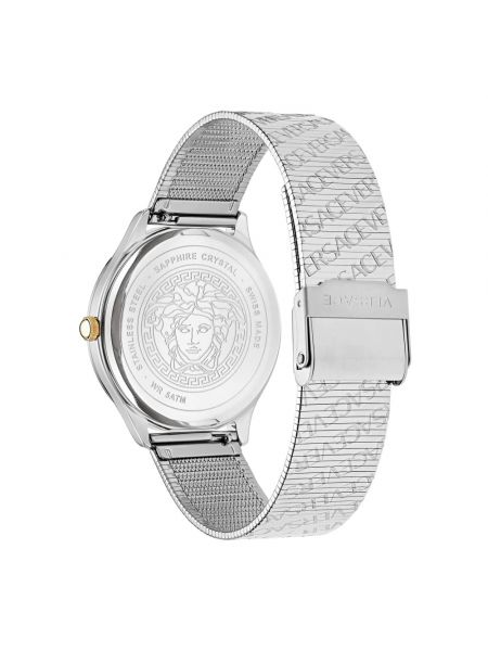 Relojes de acero inoxidable Versace plateado