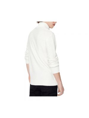 Jersey cuello alto de punto con cuello alto de tela jersey Armani Exchange blanco