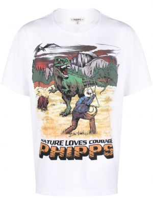 Tricou din bumbac Phipps alb