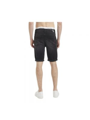 Pantalones cortos vaqueros slim fit Calvin Klein negro