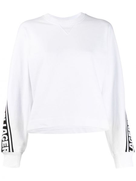 Sweter w paski Karl Lagerfeld biały