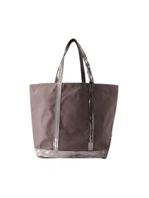 Shopper handtasche aus baumwoll Vanessa Bruno grau