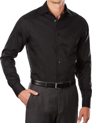 Классическая рубашка в елочку Calvin Klein черная