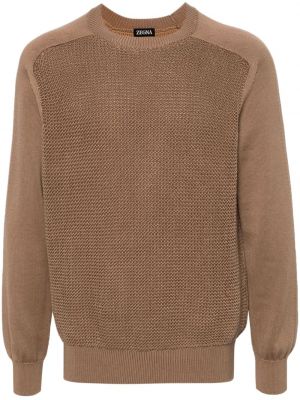 Sweter Zegna brązowy