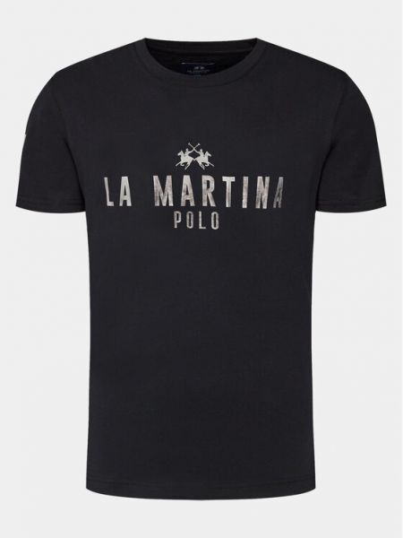 Тениска La Martina черно