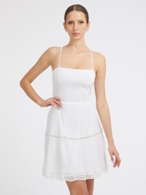 Priliehavé šaty Guess biela