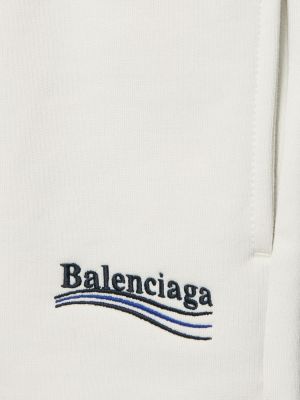 Pantaloncini di cotone Balenciaga bianco