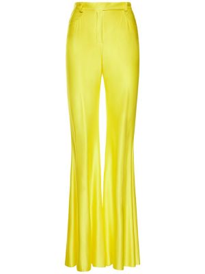 Pantaloni cu talie înaltă din jerseu Alexandre Vauthier galben