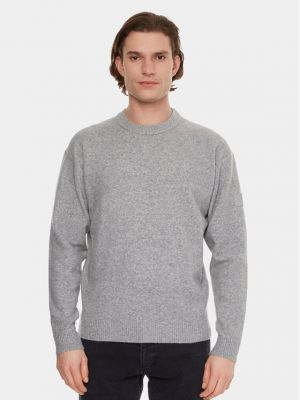 Priliehavý sveter Calvin Klein sivá